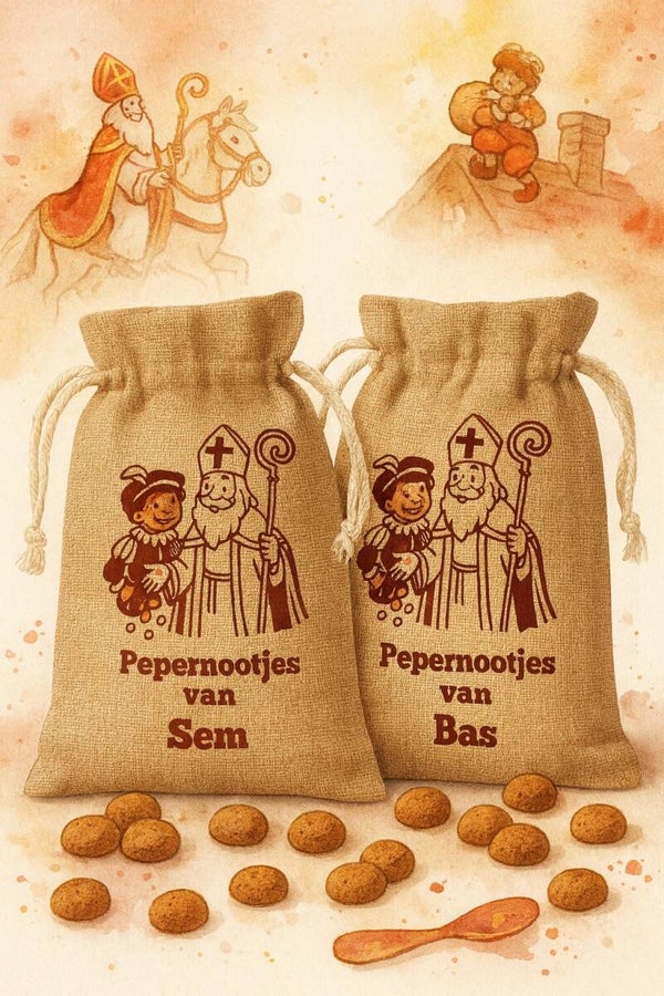 gepersonaliseerd sinterklaas zakje met naam