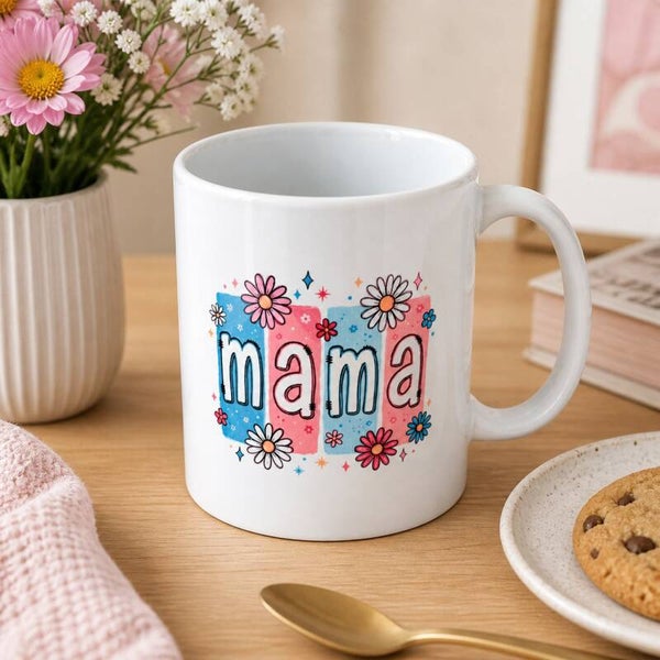 Mok “Mama” met Bloemen