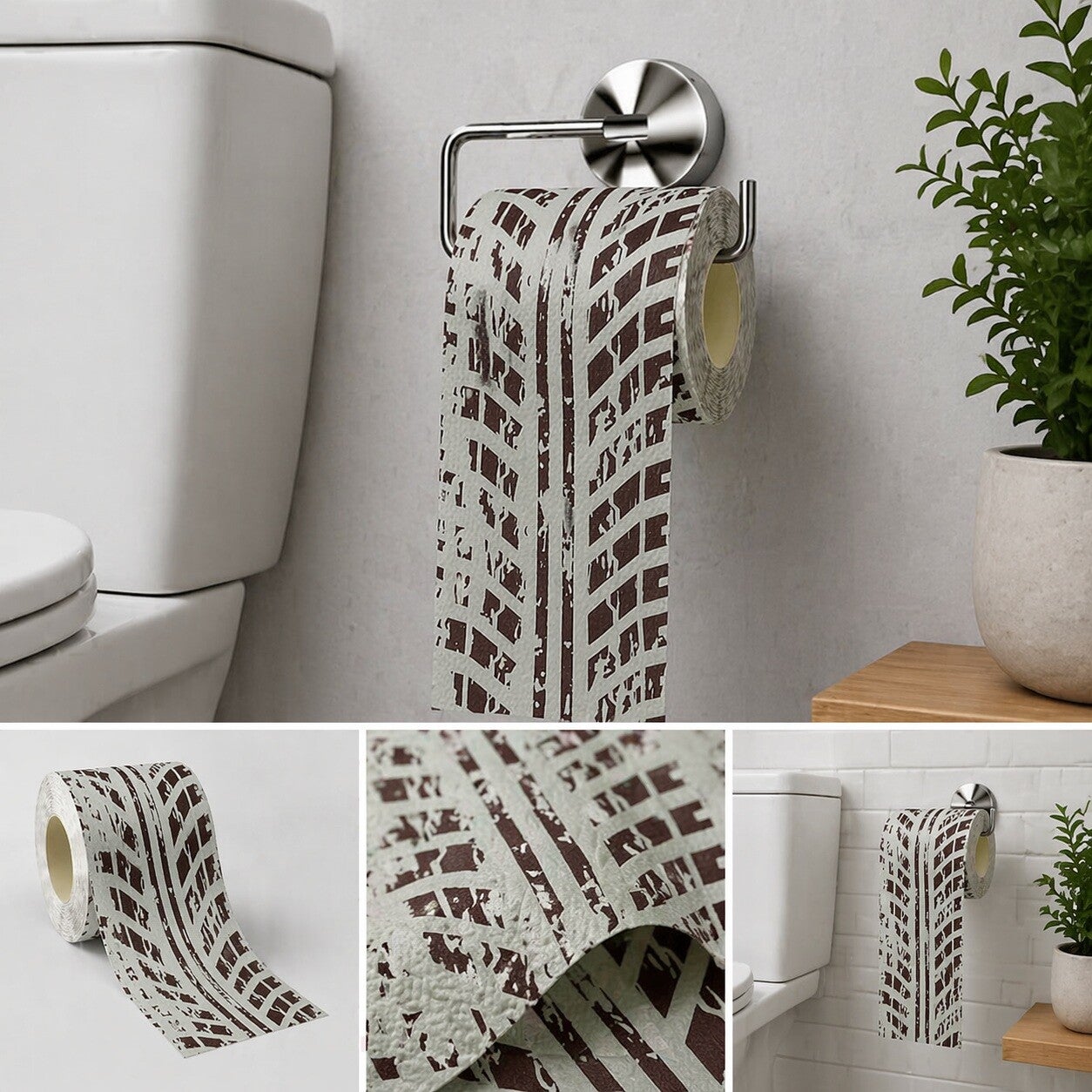 WC Rol met Bandenspoor