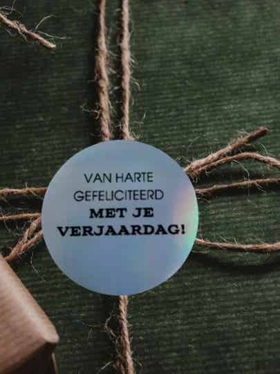 Sticker "Van Harte Gefeliciteerd met je Verjaardag