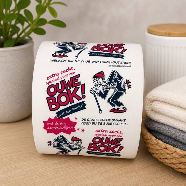 Grappige WC Rol Ouwe Bok
