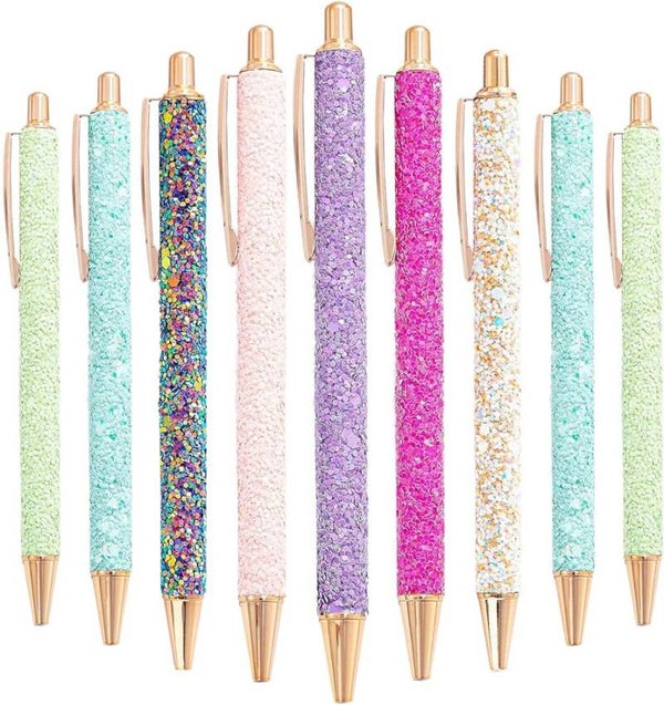 Glitter ball point pens