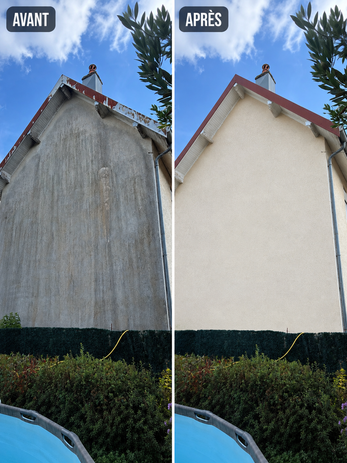 Façade claire d'une maison