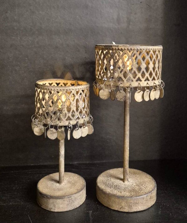 Tafellamp Rusty Brown met muntjes L