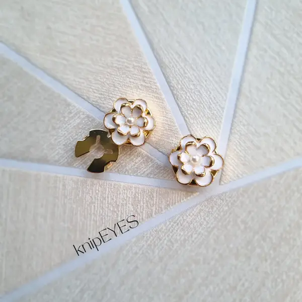 Knoopclip Lovely Rose ♡ (per stuk