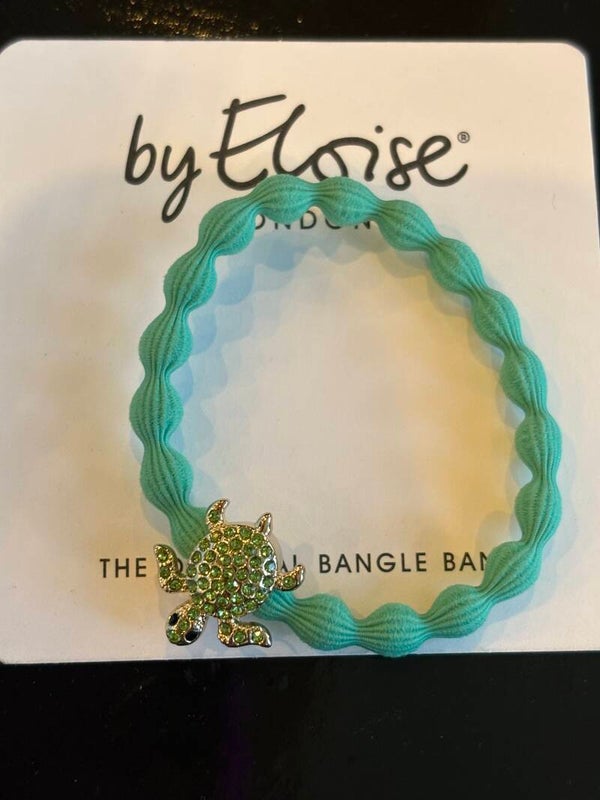 MINT GROEN MET SCHILDPAD . BY ELOISE LONDON HAARELASTIEK / ARMBANDJE