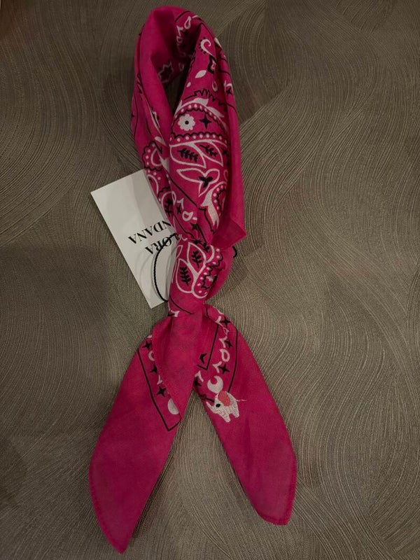Flora bandana sjaaltje donker roze