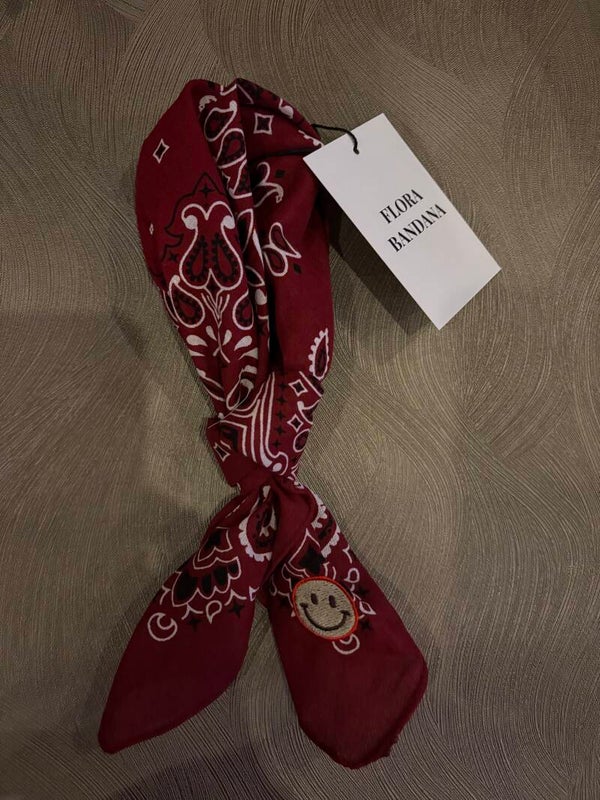 Flora bandana sjaaltje donker rood / burgundy