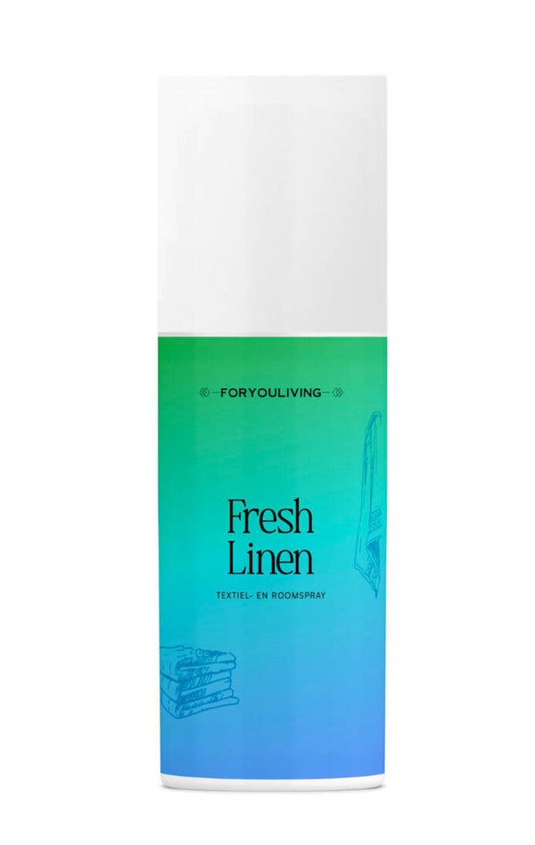 Foryouliving – Textielspray Fresh Linen – Roomspray – Interieurspray – Textielverfrisser – Kleding verfrisser – 400ml