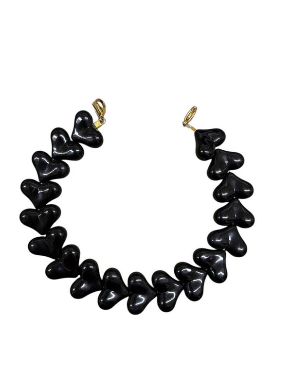 Hearts Phone cord  zwart