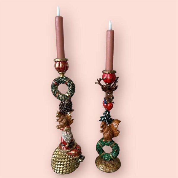 Kerst kandelaar kerstman en hert light & living