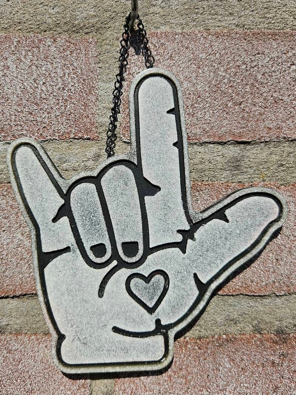 "Rock & Love" Hanger Wit Zwart