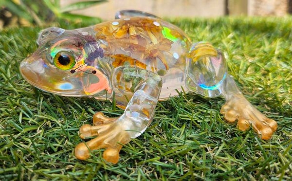 "Frolic the Frog" Bloemen en Glitter 1