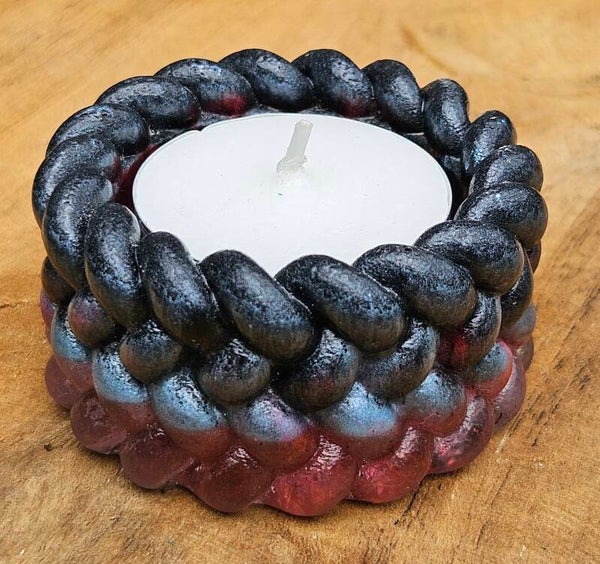 "Waxinelichthouder Knitted" Multicolor 4