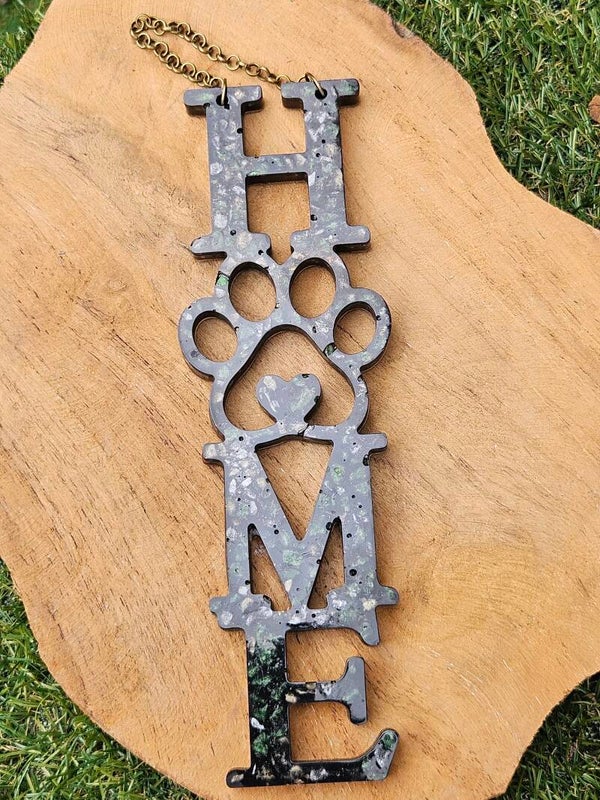 "Home Paw" Zwart met Steentjes Tweedekansje