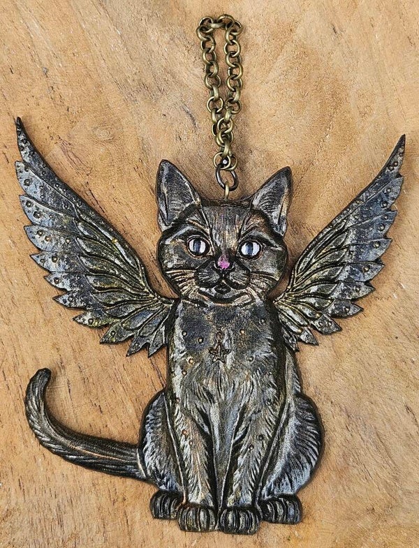 "Purrrfect Kitty" Hanger Brons