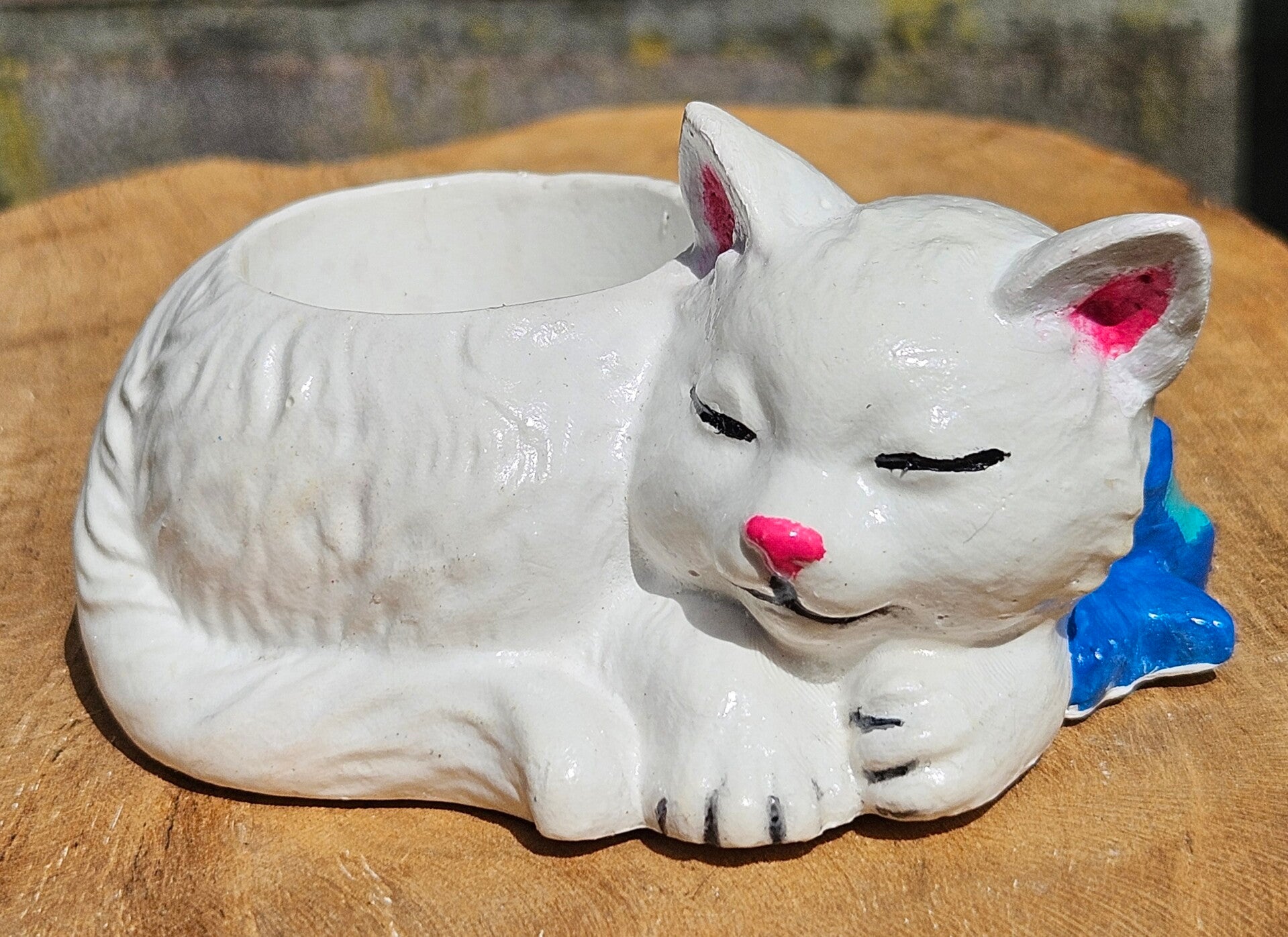 "Katje Gips" Blauwe strik