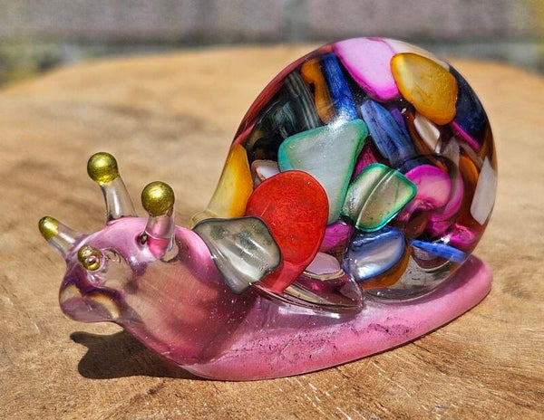 "Sneaky Snail" Doorzichtig Steentjes