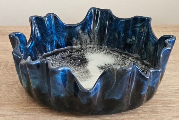 "Schaal" Blauw Zwart Wit