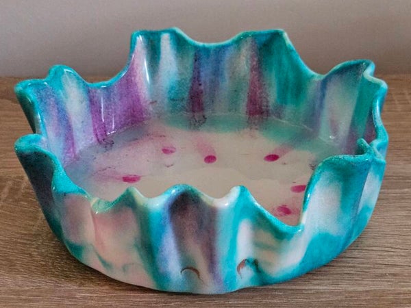 "Schaal" Wit Blauw Roze