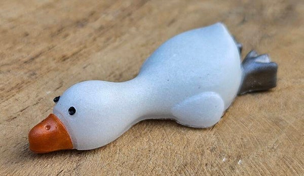 "Gilbert de Gans" Magneet Klein Wit