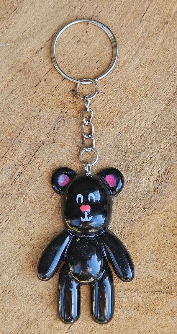 "Beertje" Sleutelhanger Zwart