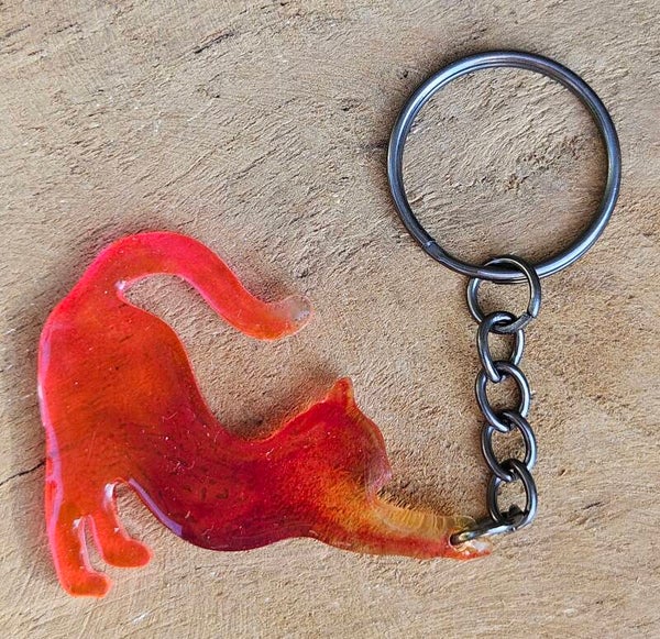 "Kleurrijke kattenkwaad" Sleutelhanger Stretch