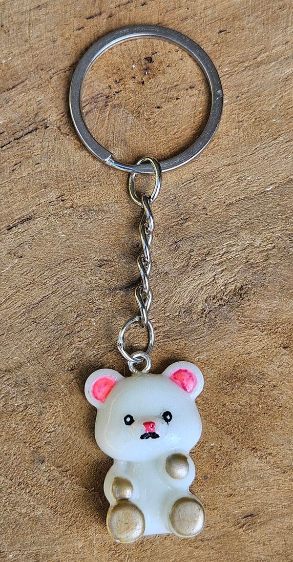 "Beertje" Sleutelhanger Pootje Wit