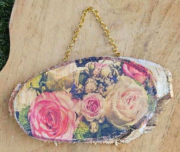 "Houten hanger" Bloemen