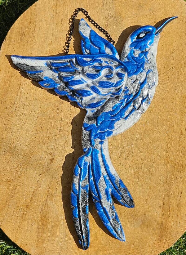 "Luma the Hummingbird" Blauw Marble