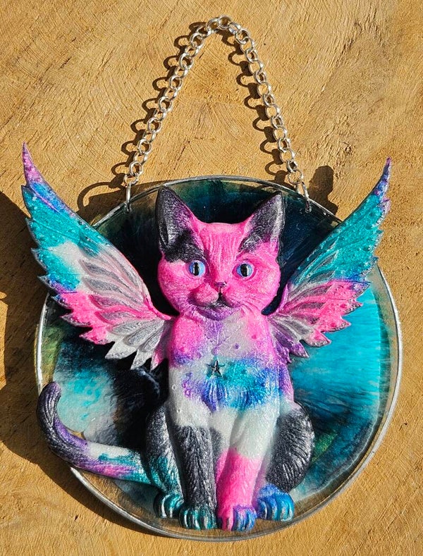 "Purrrfect Kitty" Hanger Rond Multicolor