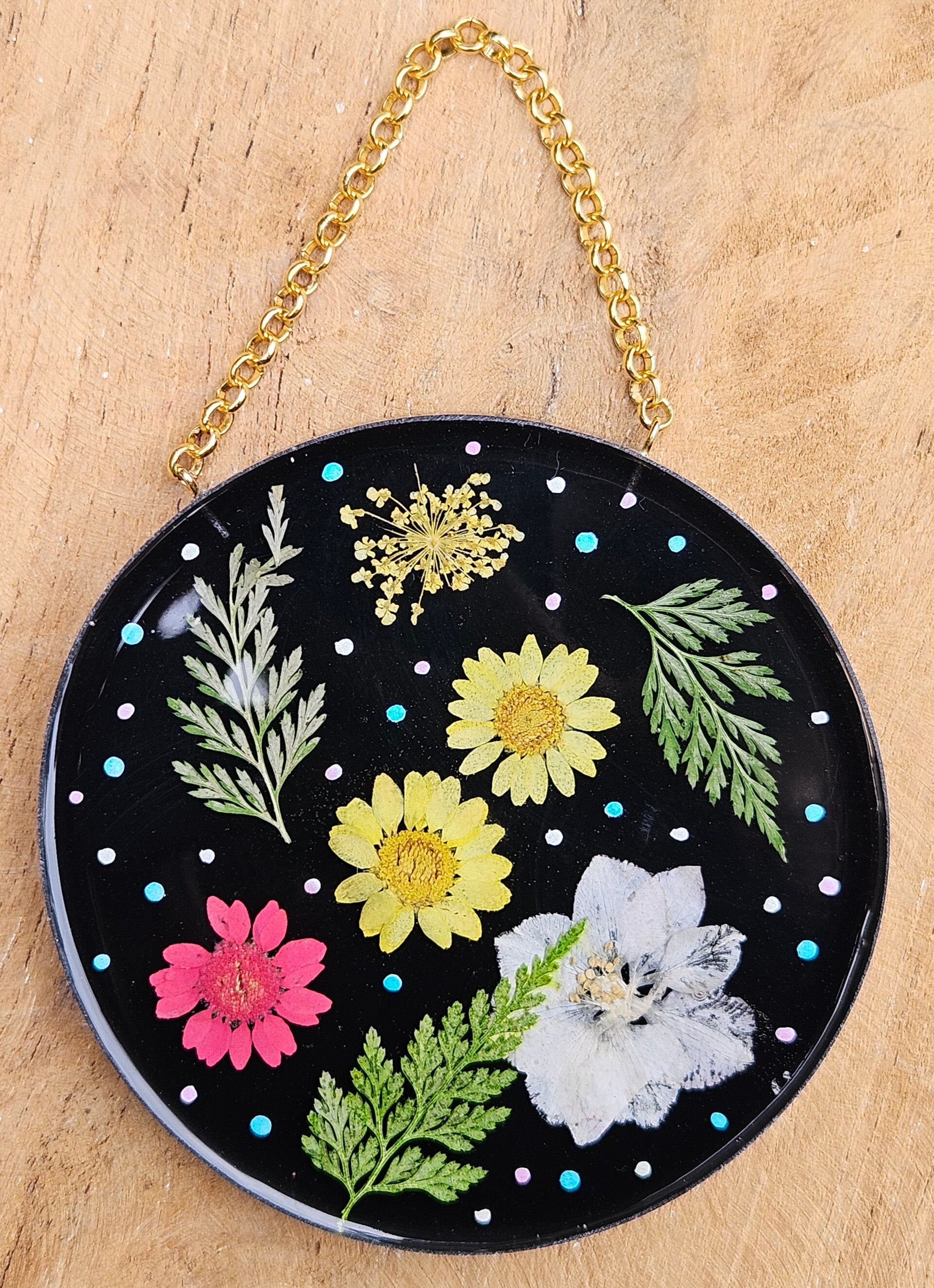 "Muurcirkel" Klein Bloemen Stipjes 2