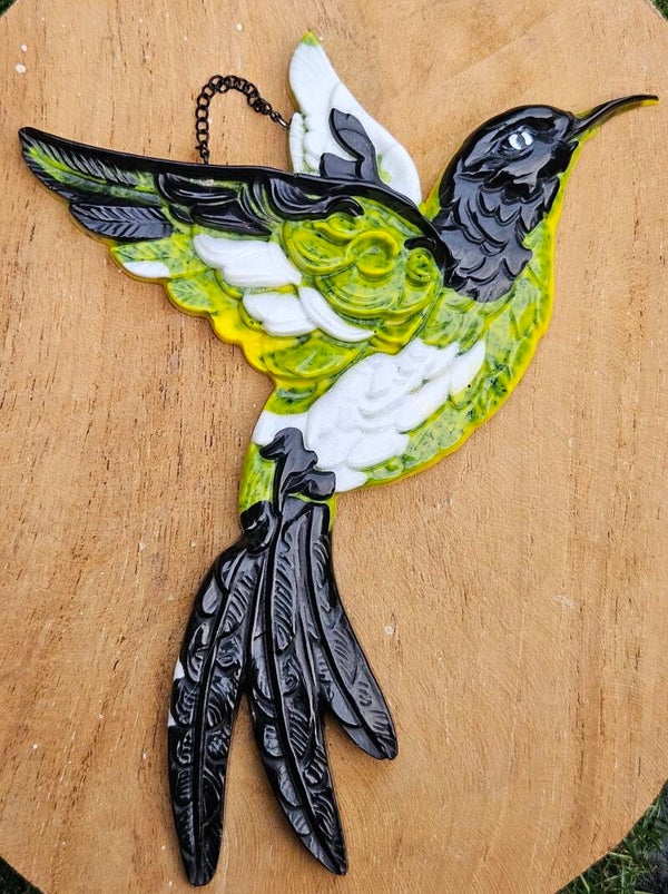 "Luma the Hummingbird" Geel Wit Zwart