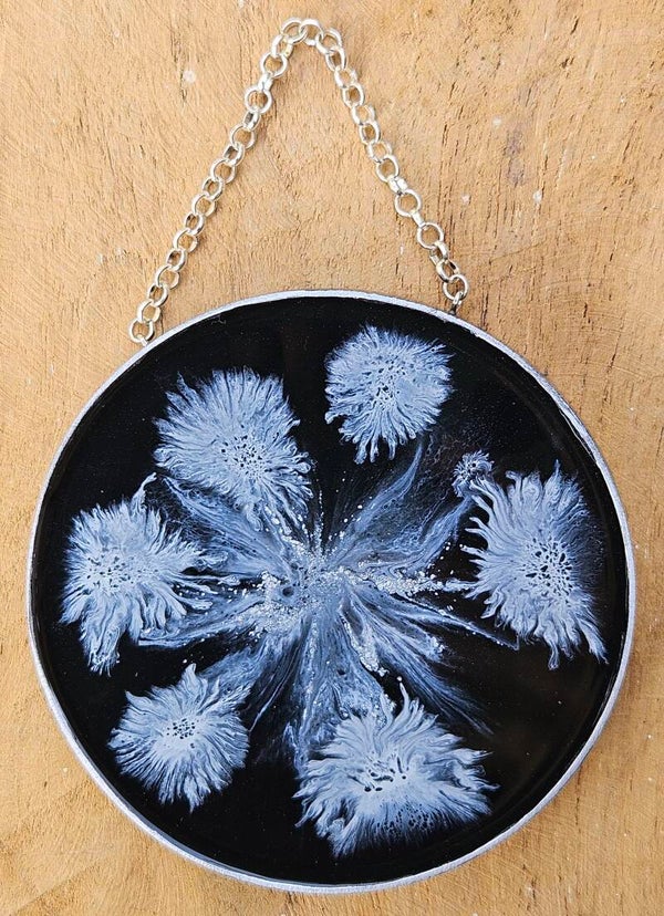 "Muurcirkel" Klein Silver Splash 1