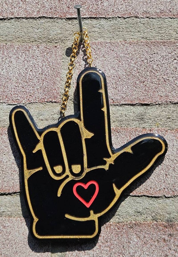 "Rock & Love" Hanger Zwart Goud 2