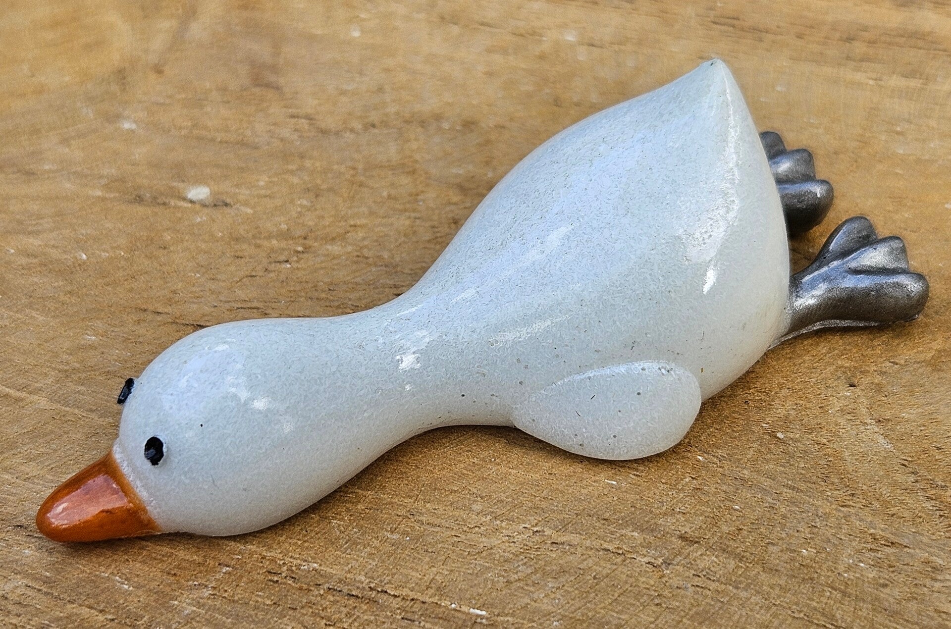 "Gilbert de Gans" Magneet Groot Wit