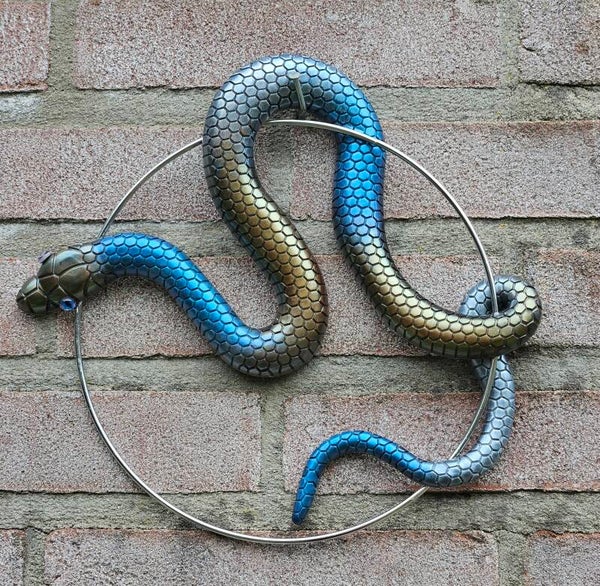 "Ziggy the Snake" Cirkel Blauw metallic