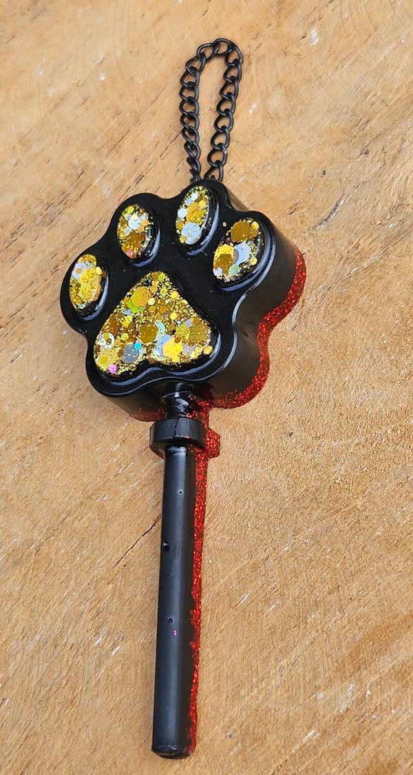 Kerst Hanger "Lolly" Pootje Rood Glitter