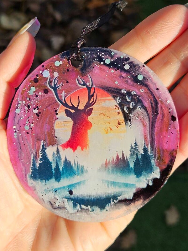 Hanger "Kerst" Hert Glitter