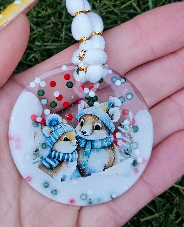 Mini Hanger "Kerst" Eekhoorntjes