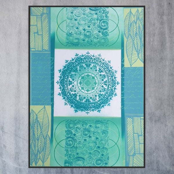 "Mandala" Blue Green