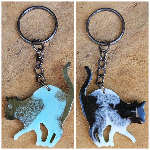 "Kat Dubbelzijdig" Sleutelhanger Walking