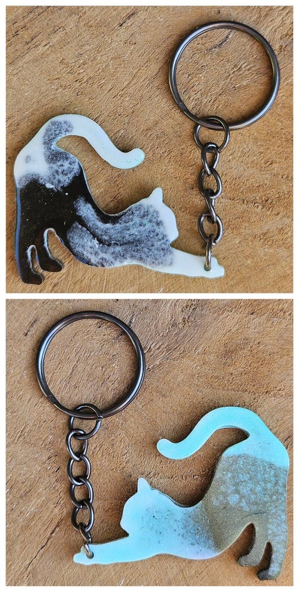 "Kat Dubbelzijdig" Sleutelhanger Stretch