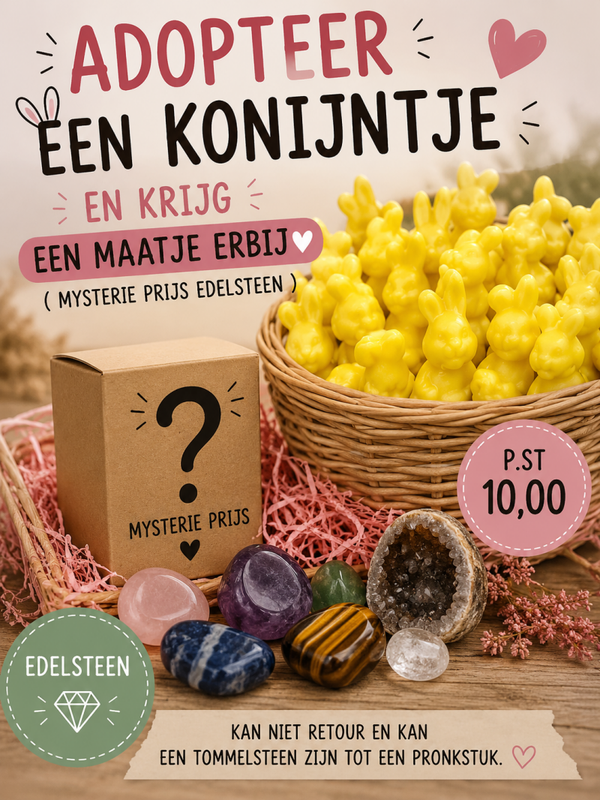 Adopteer je eigen konijntje (zeepkomijntje)