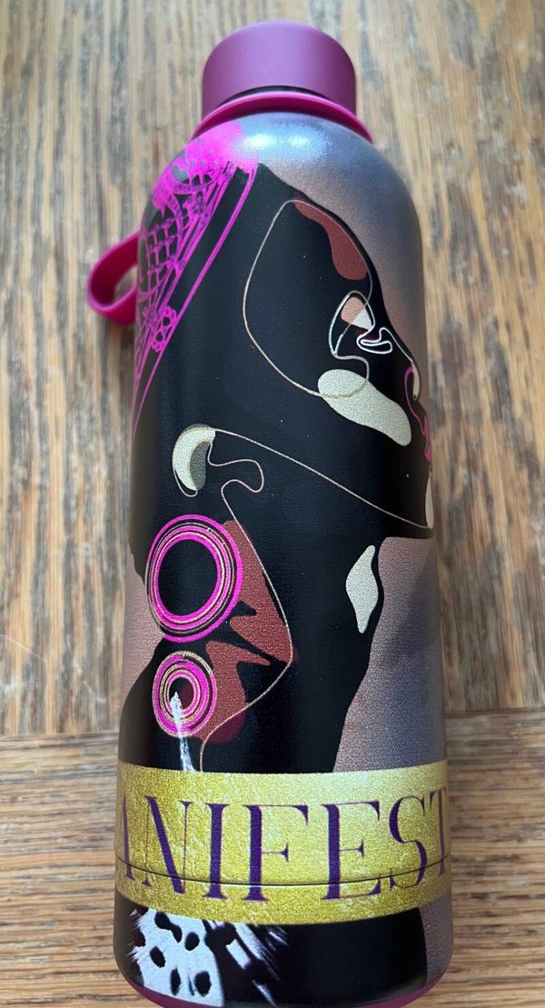 Drinkfles Doorgaan F015 Donker roze