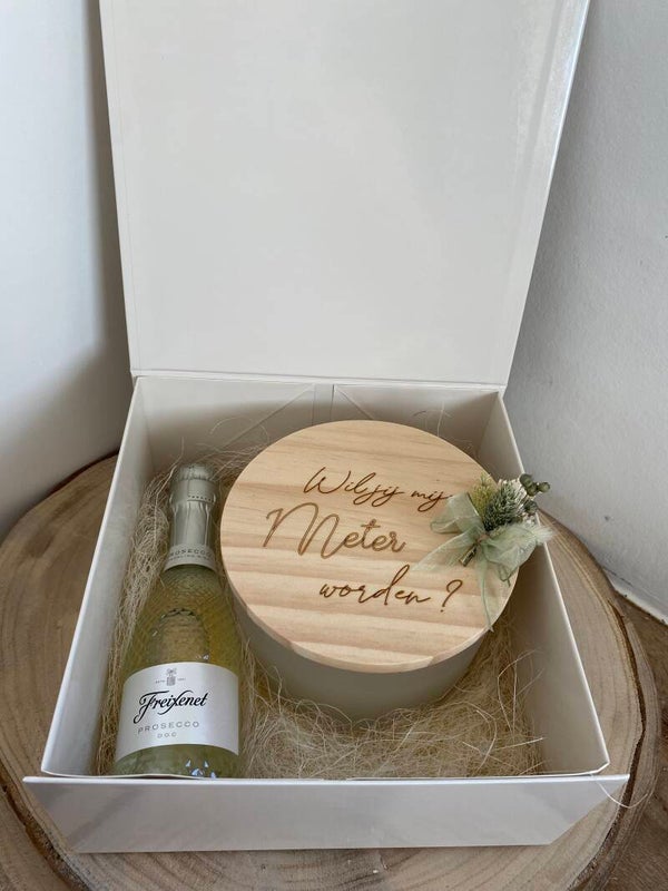 Geschenkbox met een vraag