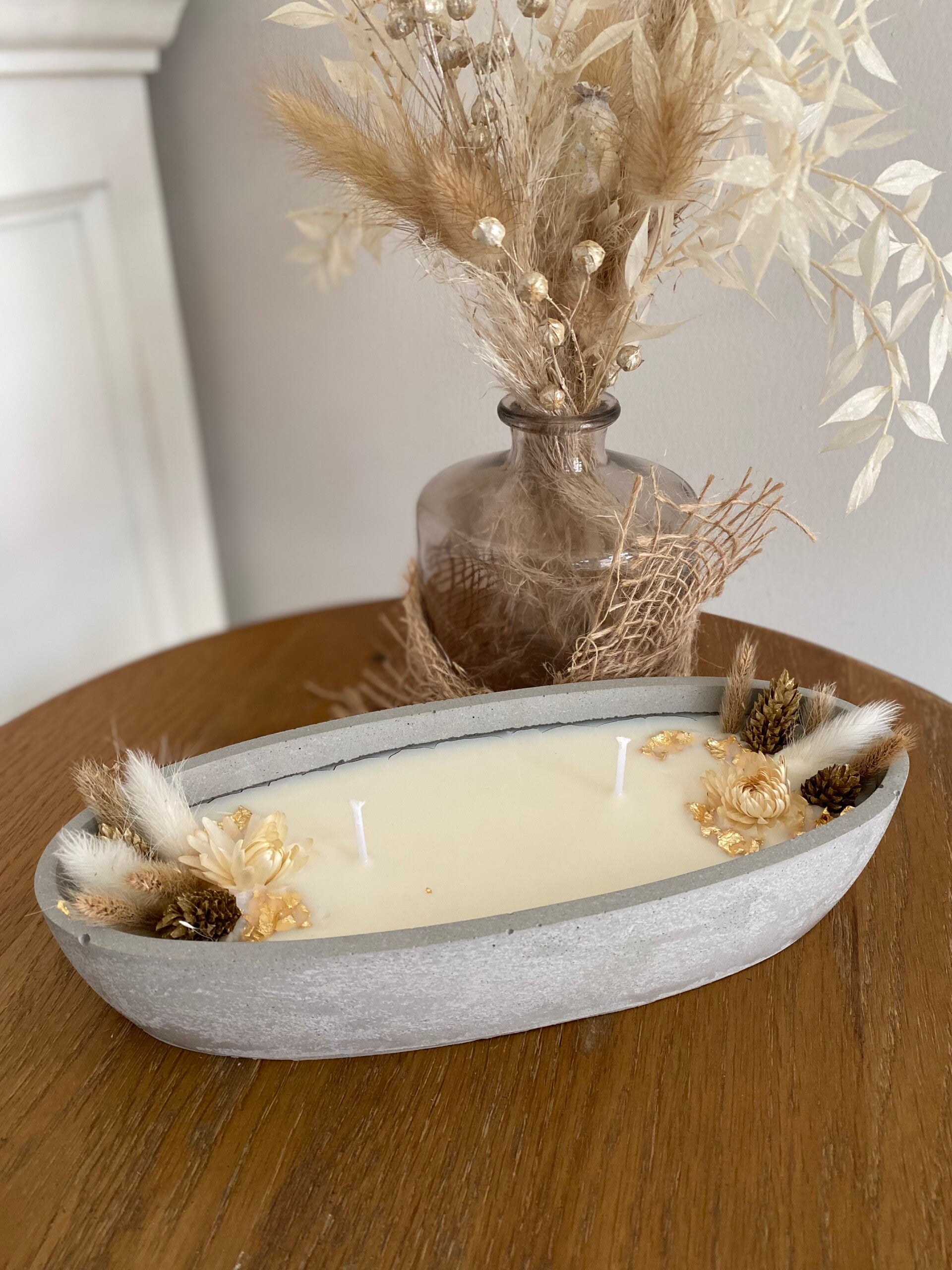 Geurkaars droogbloem meiklokjes