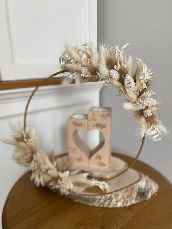 Flowerhoop met herdenkings kaars