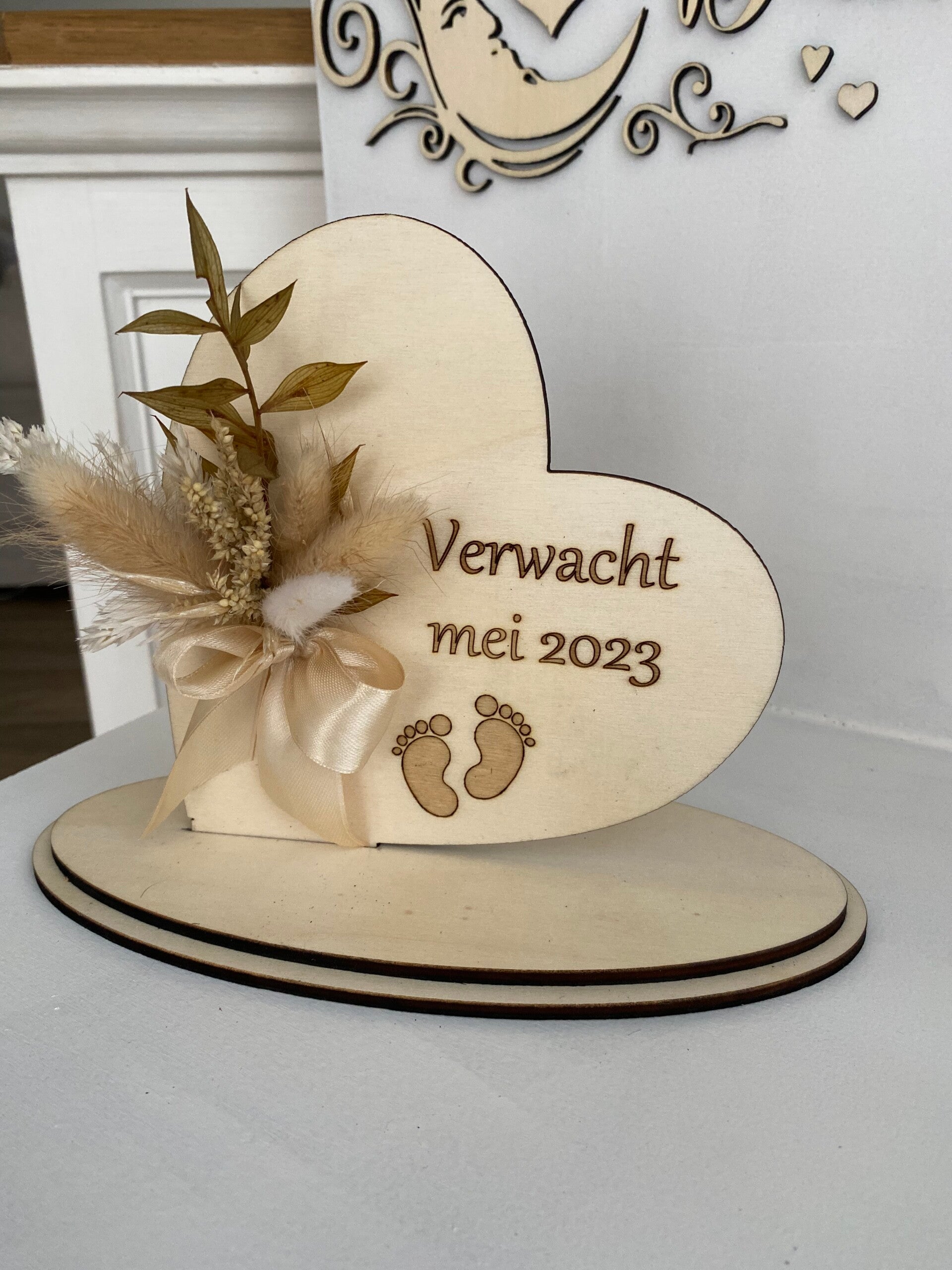 Aankondiging geboortehartje