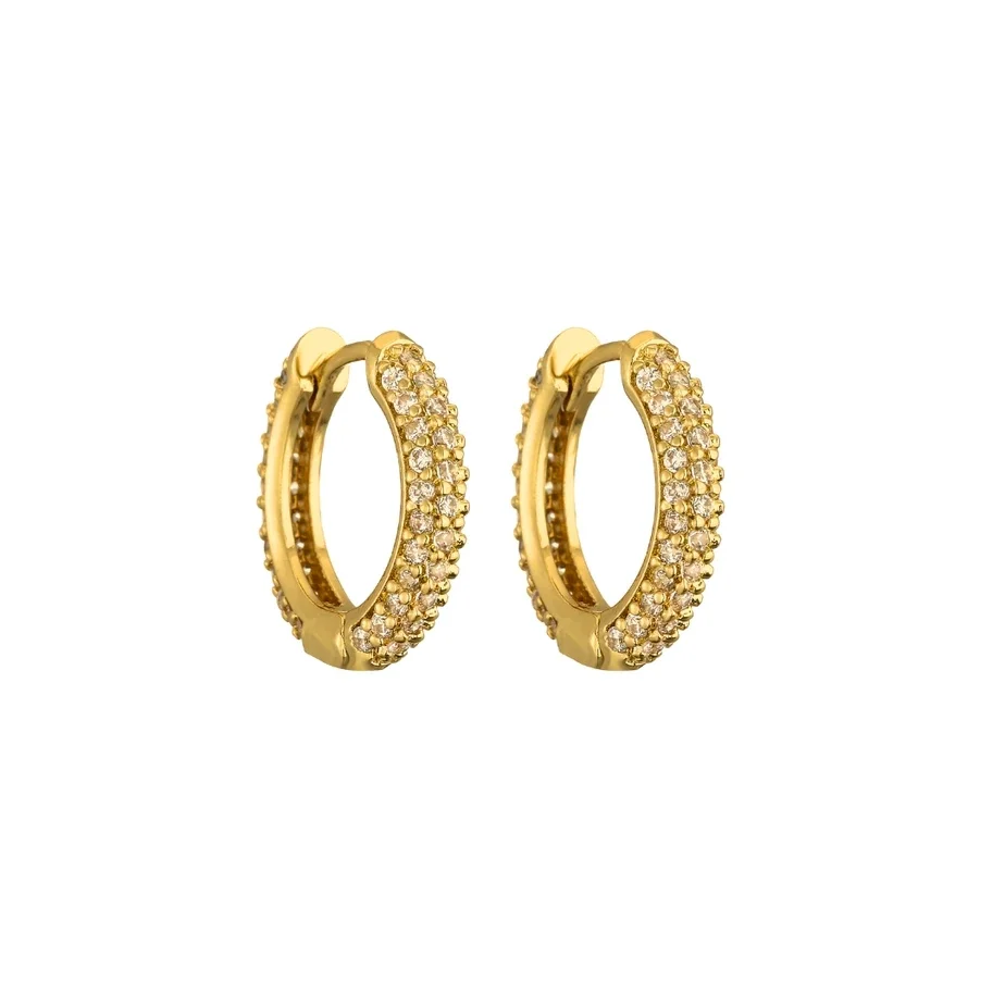 Classic Diamond Hoops Oorbellen - Rosies